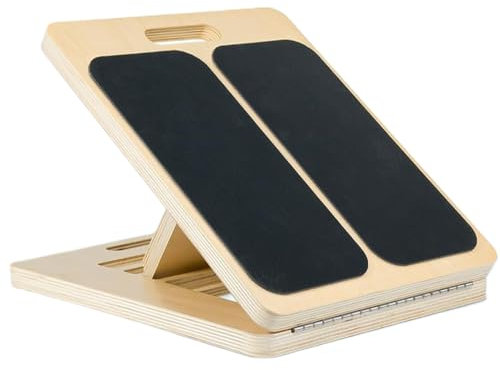 Raypontia 32,5x39,6x4cm Schrägbrett Aus Holz, Slant Board, Fitness Schrägbrett, Kalbsgrenze Slant Board, Einstellbarer Steigereiebahnen Und Kalbsbörse Mit Nicht Rutschem Sandpapier Für Zuhause