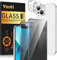 Vauki Mate Protector Pantalla Privacidad para iPhone 13 con Protezione Camara,Cristal Templado Antiespia,9H Dureza Screen Pelicula,Privacy Antiarañazos Antirreflejos Vidrio Protection,2+2 Piezas