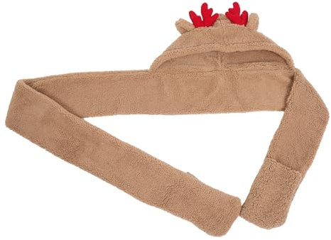 Healeved Wolle Damen-kapuzenmütze Mit Geweih-design Als Ohrenschützer Schal Für Winter Herbst Außen Tragen Warm