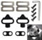 SPD Cleats Set Kompatibel mit Shimano SH51 SH56, Hochfeste rutschfeste Pedalplatten für Mountainbike Rennrad und Indoor Cycling, Inklusive Schrauben Werkzeug und Metallplatten