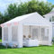 Devoko Pavillon 3x4,Partyzelt 3x4 Wasserdicht Stabil,Pavillon mit 170g PE-Plane,Metall Gestell Gartenzelt,UV-Schutz 50+Große Luxus Hochzeitszelt Festzelt,Zelt Weiß