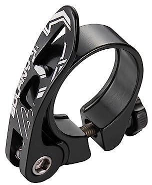 Sattelklemme Mtb Quick Release Sattelstütze Klemme Aluminium Rohr Fahrrad Klemmung Sattel Kragen Bolzen 31,8 34,9(Black-31.8)