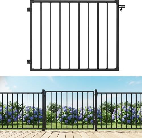 tonchean 38 H x 48 W Outdoor Metal Deck Gate