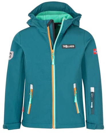 Trollkids Kids Oslofjord Jacket | Wasserabweisend und winddicht, Klettverschlüsse an den Armen, Reflektoren, Wassersäule: 6