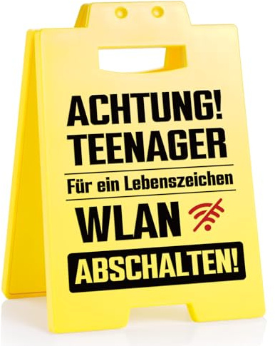 Juratar Geschenk für Teenager Jungen & Mädchen, Lustiges Tischschild | Witzige Zimmer Deko & Scherzartikel für Jugendliche, Pubertät Überlebenshilfe Geschenkidee 16 × 10 cm