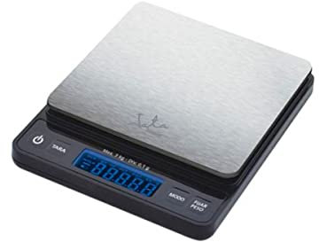 Jata 773 - Báscula de Cocina Digital, Alta resistencia, Alta precisión, Hasta 5 kg, Pantalla LCD, Función tara, Acero Inoxidable, Medidas: 10,5 x 13 x 2 cm