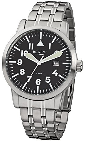 Regent HerrenArmbanduhr Analog Quarz Edelstahl 11150563