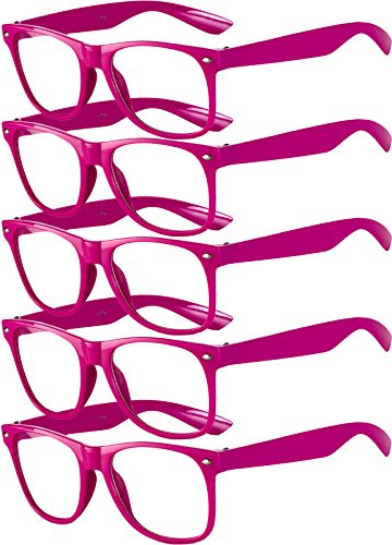 Ciffre EL-Sunprotect® Klar Glas Nerdbrille Brille Nerd Sonnenbrille Hornbrille Streber - Auswahl aus 20 verschiedenen Farben/Modellen