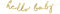 PartyDeco Little Star Banner - Hello Baby gold 18x70cm Baby-Dusche Geburtstag