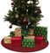 Primaflor - Ideen in Textil Weihnachtsbaum-Unterlage Glimmer Rund - Rot, 100 cm Durchmesser, Tannenbaum-Bodenschutzmatte, Glitzer Event-Teppich