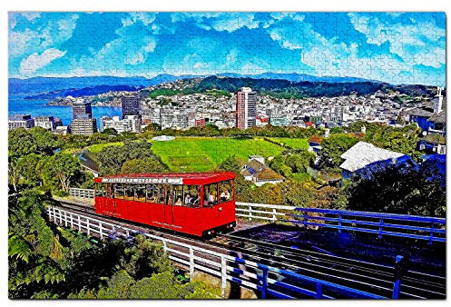 New Zealand Jigsaw Puzzle 1000 Piece New Zealand Wellington Cable Car Puzzle Game Artwork Travel Souvenir Wooden