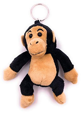 Onwomania Plüschtier Stofftier Kuscheltier Chimpanse AFFE Höhe 19 cm Schwarz