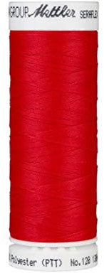 Mettler Filo da cucito rosso, poliestere, 130 m, colore 0503