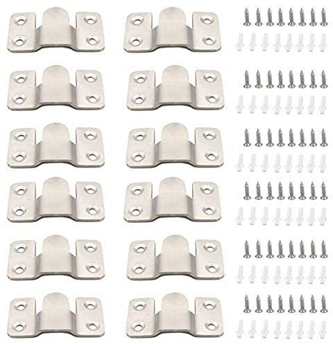 12 Pezzi Gancio per Cornici per Foto Pesanti, Mobili Connettore Incastro per Foto da Divano per Casa Ufficio Foto Pittura Esposizione Galleria D'arte Montaggio a Parete