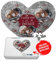 Foto-Puzzle selbst gestalten - I Love You - mit 3 Fotos Bedrucken - Herz-Puzzle Personalisieren - Geschenk zu Valentinstag, Jahrestag - 114 Teile inkl. Metalldose