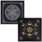 CREATCABIN Altartuch Mond Sonne Stern Pentagramm Himmlisches Tarot-Deck Spiritueller Wandteppich Tischdecke Macht Heiliges Tuch Astrologie Für Wahrsagen Premium-Hexereizubehör Pagan 19.29x19.29 cm