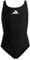 adidas Solid Small Logo Swimsuit, Costume da Bagno Bambine e Ragazze, Black/White, 2-3 Anni