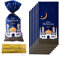 Eid Mubarak Geschenktüten, 50 Stück Eid Mubarak Partytüten, Ramadan Theme Moschee Gedruckte Muster Geschenkbeutel Eid Mubarak Partytüten mit 50 Twist Krawatten für Eid Mubarak Party Deko (Blau)