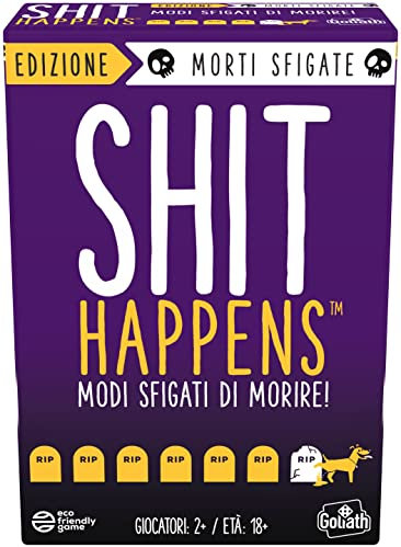 GOLIATH Shit Happens, Modi zum Sterben, ab 18 Jahren, Partyspiel, lustiges Spiel, Shitty Ways to Die