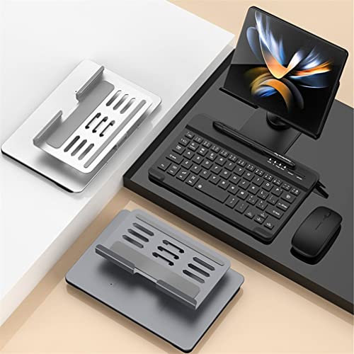 Supporto per Samsung Galaxy Z Fold 5 4 3 e tastiera mouse, tastiera Bluetooth portatile staccabile, pieghevole e regolabile, supporto per tablet da scrivania, con mouse wireless e penna (set di