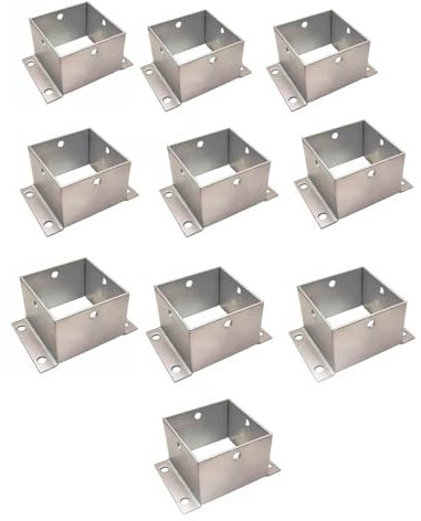 Supporto per palo, Base per Pali Base Per Paletto Per Terrazza Portico Ringhiera Per Corrimano, Staffa Per Palo Di Recinzione In Acciaio Inossidabile Per Calcestruzzo, Stivali Per Pergola (Color : 10