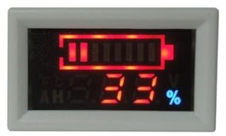 LED Digital Voltmeter 3.7V Lithium Battery Capacity Indicator E-bike Motorcycle Voltage Monitor Volt Panel Meter Tester Guage(White cover,Customise)