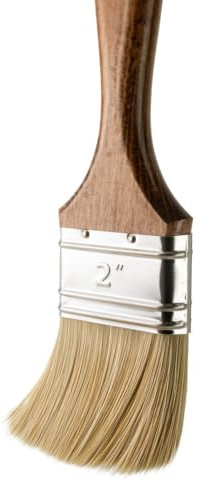 Pinceau plat de qualité supérieure - 50 mm - Pinceau à peinture - Manche en bois laqué (1 pièce)