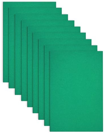 Jtnohx Moosgummi, Moosgummi Platten, 17.78×28.7cm 9 Stucke Farbige Eva Schaumstoffplatte zum Basteln, DIY-Bedarf(Grün)