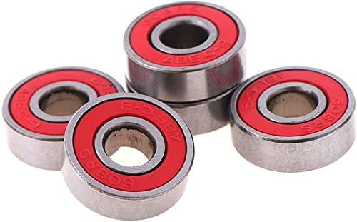 FBPQRCONS Bearings 5pcs 608 2RS Inline Roller Skate Wheel Bearing 8x22x7mm Skateboard Wheel Bearing Red Sealed Shaft ABEC-9(Blu)