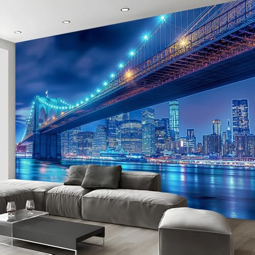 Papier Peint Auto-Adhésif Papier Peint Autocollant Mural En Vinyle, Paysage Urbain De New York Plastique Imperméable À L'Eau Avec Dos Collant Autocollant Mural Papier De Contact Peel And Stick Roul