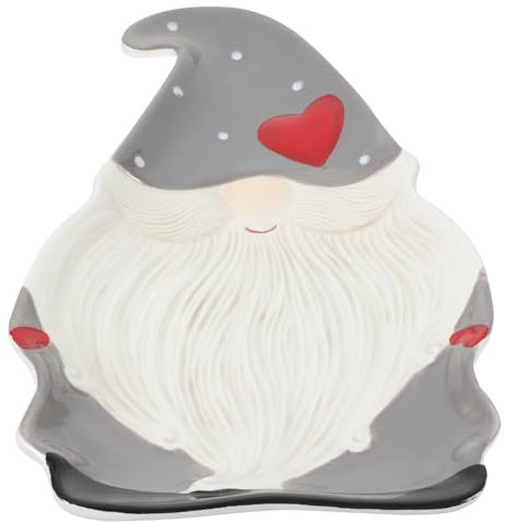 MUSISALY 1 Pc Piatto Di Babbo Natale Piatti Arredamento Piatto Di Servizio Natalizio Piatto Da Portata Antipasto Natività Vassoio Dei Biscotti Di Natale Piatto Creativo Porcellana Grey