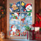 200+ fogli di Natale finestre Clings, Babbo Natale e fiocco di neve, decorazioni per finestre con fiocco di neve, decorazioni per finestre rimovibili, decorazioni per feste di Natale