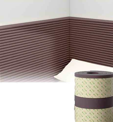 Panneaux muraux autocollants 3D pour chambre à coucher et salle de jeux - 40 cm x 2 m - Panneaux de tête de lit en éponge avec rembourrage anti-collision - Marron