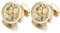 Generic Manschettenknöpfe, klassisch, Hochzeit, goldfarben, unbeweglich, Steampunk-Zahnrad, Uhrwerk, Manschettenknöpfe (goldfarben) (schwarz vergoldet) für Herren
