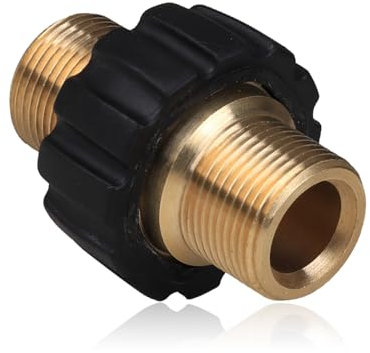 Quick Connector, Pressure Washer Adapter, M22 x 1.5 Metric Thread Pressure Washer Coupling Adapter with Rubber Ring, Quick Connection Adapter Compatible with Kärcher K, Kärcher HD & HDs Series