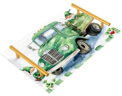 Grüne LKW-Zwerge, Willkommens-Tabletts für Badezimmer, Waschbecken, Badezimmer, Theke, Aufbewahrung für Küchentheke