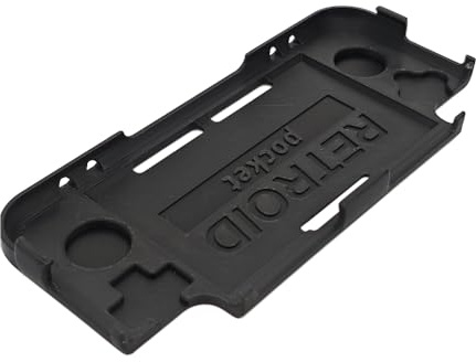 Handgriff für Retroid Pocket 3+ Reversible Grip Case Bildschirm Schutzhülle PLA+ Shell Cover für Retroid Pocket 3+ Spielkonsole Zubehör (Schwarz)