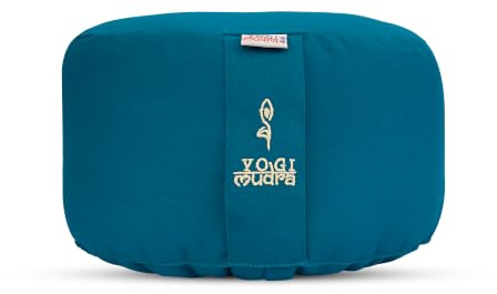 Ersatzbezug für Meditations- & Yogakissen rund Ø30x15 cm – Baumwoll-Kissenbezug mit Kordelzug – Sitzkissen Bezug für Yoga & Meditation – ohne Füllung