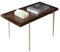 Zkfpet Tavolino da balcone, tavolino salotto rettangolari, mobili da soggiorno leggeri, scrivania di diverse dimensioni, gambe in metallo, facile da montare(Brown,60x30x45cm=24x12x18in)