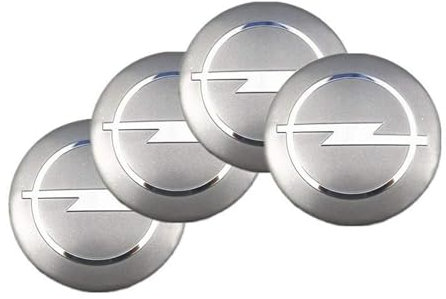 DJJNHF 4 Stück Radnabenkappen Aufkleber für Opel Astra H 2004-2009, Auto Nabendeckel Aufkleber Felgen Aufkleber Kratzfest Strapazierfähig,Silver-65mm
