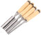 Wood Chisel Sets, 4PCS 6/12/18/24mm Wood Carving Knife, Arc Shape Corner Chisel, 9 Inch Portable Carving Tools for Woodworking