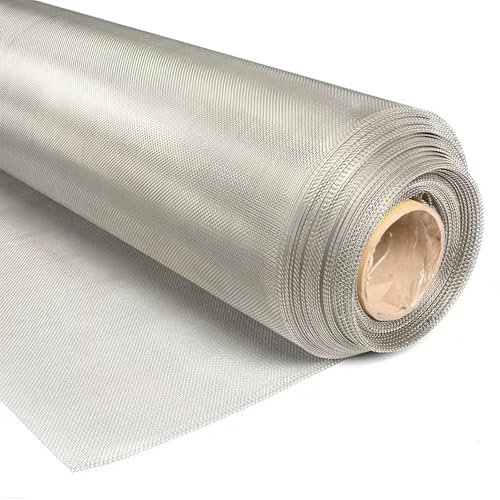 Rotolo Zanzariera - Zanzariera Finestra in Acciaio Inox 304 - Zanzariera Metallica Resistente e Antiruggine per Prese d'Aria Porte Finestre Patio Veranda Finestra,W:1m/39in,L:5m/16ft