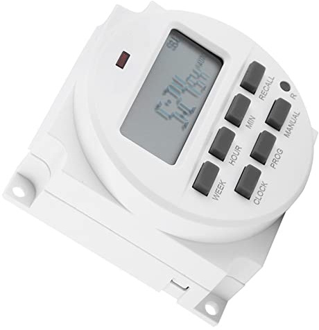 Spacnana Intelligent Control Switch Timer, Digital Clock for 12V Devices, High Resolution Screen with Easy Operation for Aquariums and Irrigation