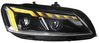 Auto-Styling-Scheinwerfer Kompatibel for VW Passat B7 Scheinwerfer 2011-2016 Scheinwerfer DRL Signal Projektorlinse Autozubehör(L-ED 6000K)
