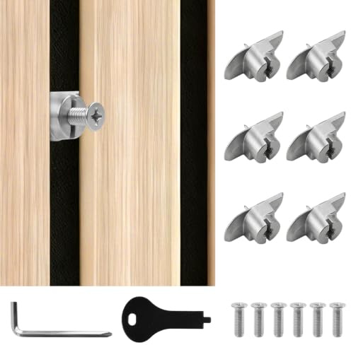 Screw Hooks for Acoustic Wall Panels: Acoustic Panel Clip for Photos & Decor – 6 Pack with Mounting Tool Kit, No Drill Required