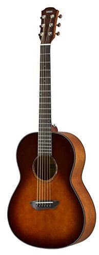 Yamaha CSF1MTBS Westerngitarre tobacco brown sunburst, Kompakte und elegante Akustikgitarre mit sattem Sound, Ideal für unterwegs, Inklusive Gitarrentasche, ¾ Mensur