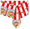Big Party- Circus Tischdecke aus PVC für Geburtstagspartys, Weiß/Rot, 14777