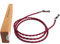 GERNEO® - Milano - cinturino per occhiali in pelle intrecciata - cordino unisex in PU per occhiali da sole e da lettura - porta occhiali grigio antracite (1 x rosso)