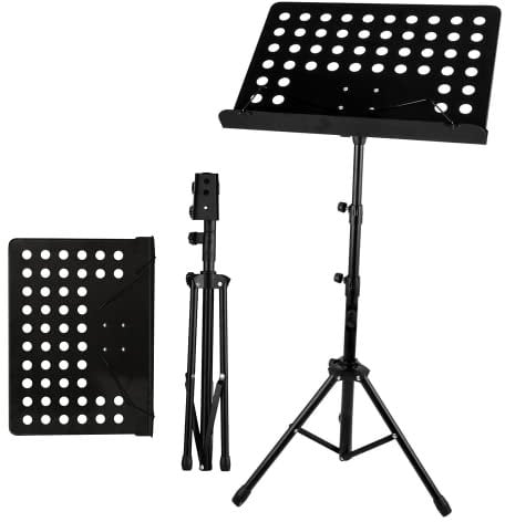 Height Adjustable Foldable Music Orchestral Book, Paper & Mic Holder Tripod Stand (Book Holder Tripod Stand)