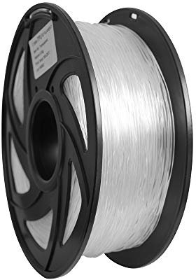 Flexible TPU 3D-Drucker Filament, 1,75 mm, Farbe ist natürlich klar, Genauigkeit +/- 0,05 mm, Nettogewicht 1 kg (2,2 lb) (transparent),Härte 95A…
